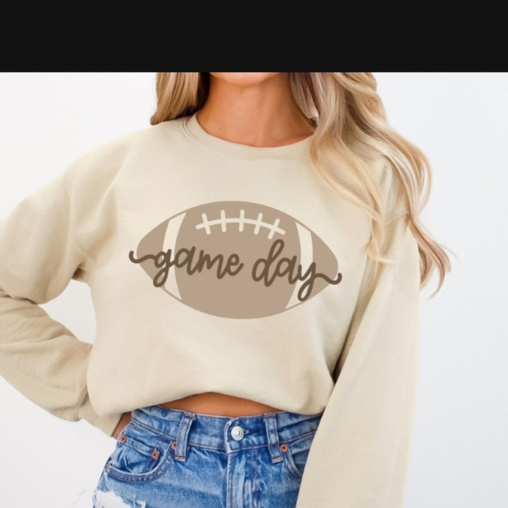 Game Day Beige Sweatshirt